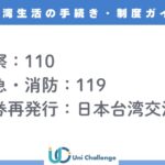 台湾 緊急時連絡先