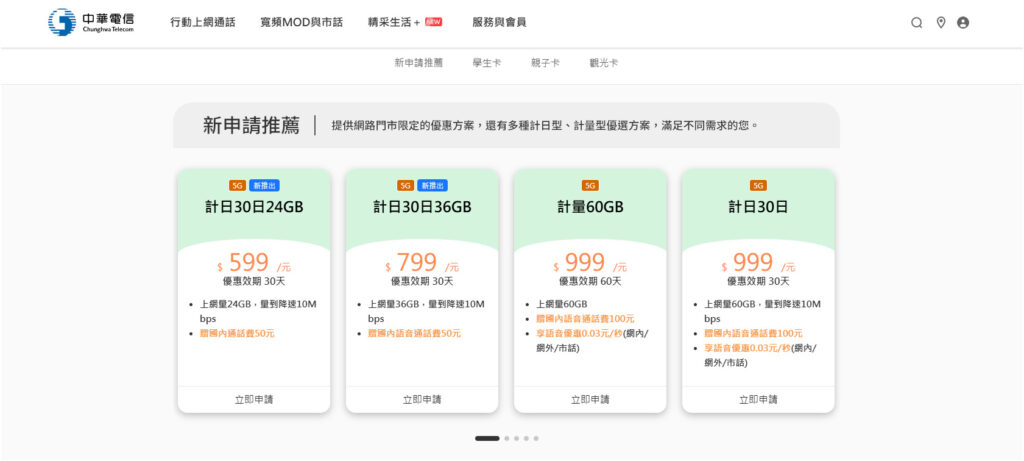 中華電信 プリペイド